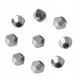 Faceted glass beads Bicone 4mm Jet hematite